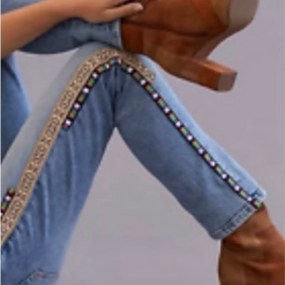 Pilcro Jeans High Waisted Embroidered 30 - Picture 2 of 11